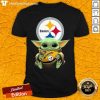 Original Pretty Star Wars Baby Yoda Hug Pittsburgh Steelers Shirt