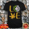 Nice Love Steelers Cannabis Football Shirt